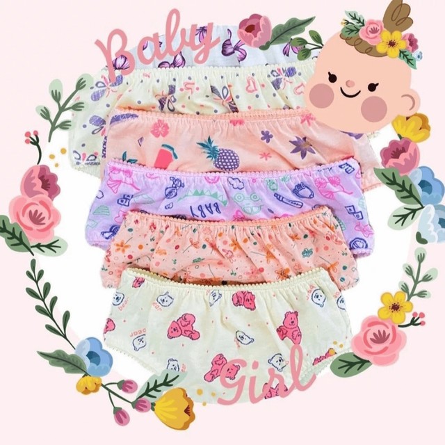 kit Calcinha Infantil Menina com forro calcinhas Estampada de criança lingerie feminina infantis