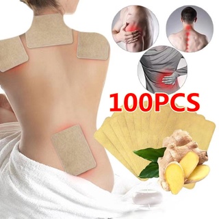 100pçs adesivo para dor Joelheiras Fatias De Gengibre Promoção De Circulação Sangue Alívio Da Dor Patch Original Repelente De Joelheiras Joelheira Junta Cervical Frio Lombar Nas Costas Salompas Salonpas