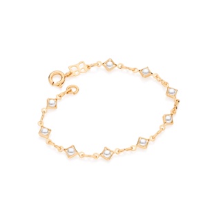 Pulseira Infantil Rommanel com pérolas sintéticas 14 cm 551313 em Oferta na Shopee