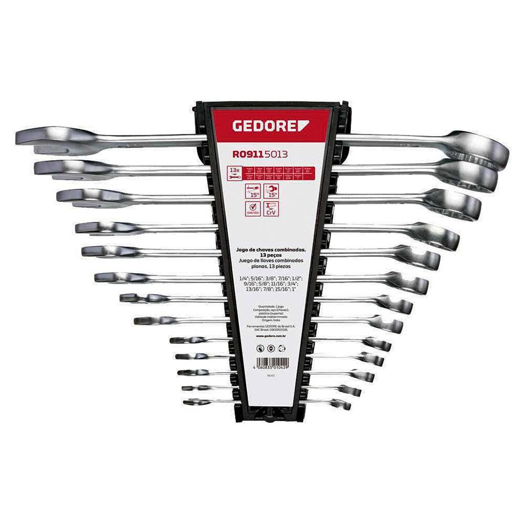 Jogo chave combinada 1/4" a 1" com 13 Peças Gedore red R09115013 em Oferta na Shopee