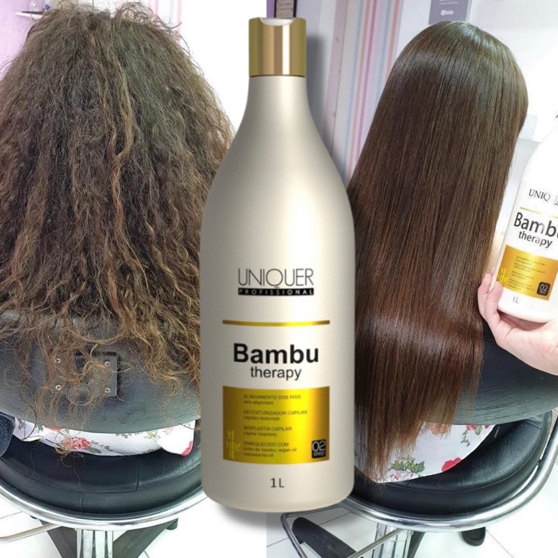 Progressiva orgânica sem formol liso 100% bambu therapy uniquer