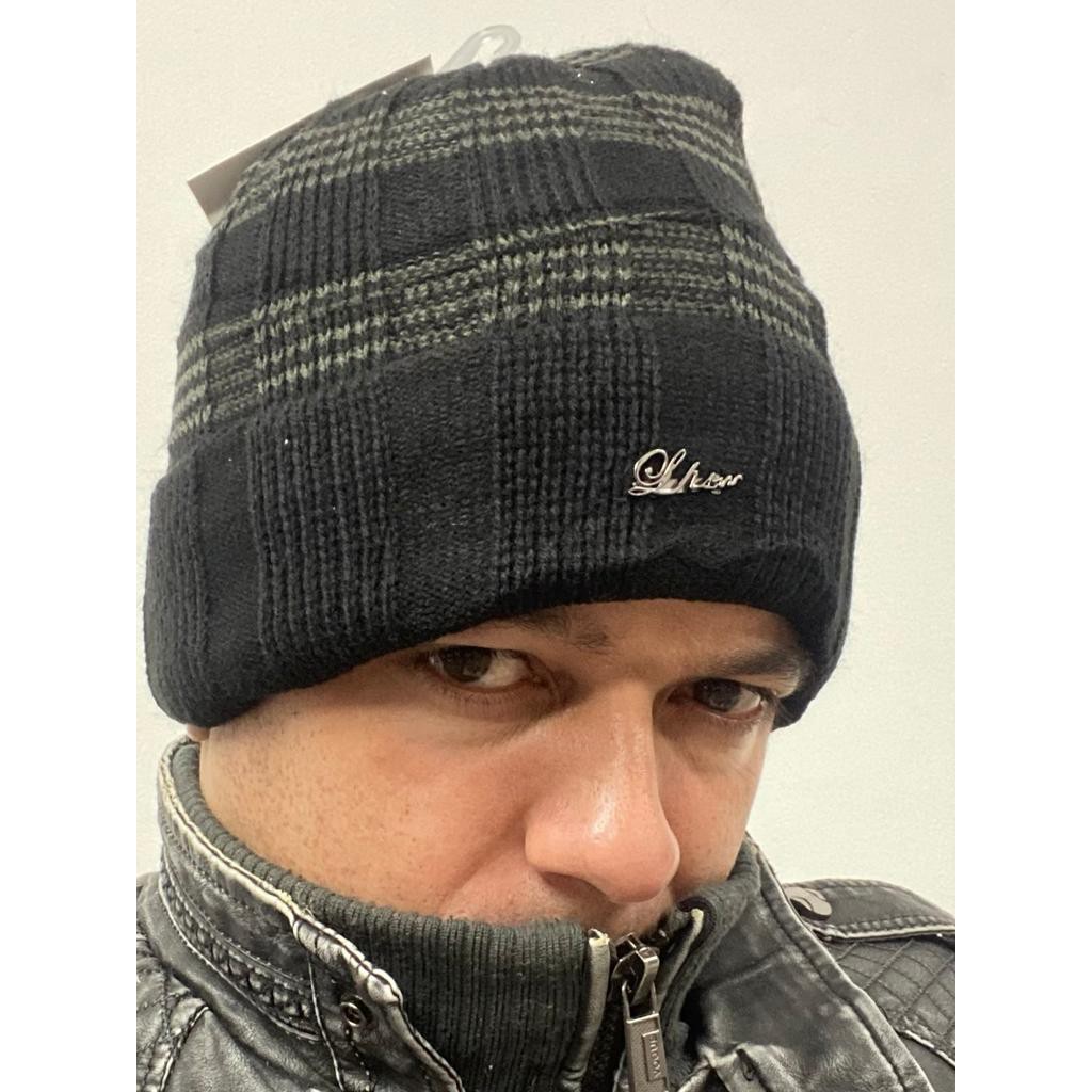 Touca de Lã  Masculina Gorro de Lã  Forrado Neve Touca de Frio Inverno