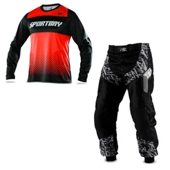 Conjunto Para Motocross Trilha Off Road Calça Insane In Black Camisa Sportbay Oficial 01 Vermelho
