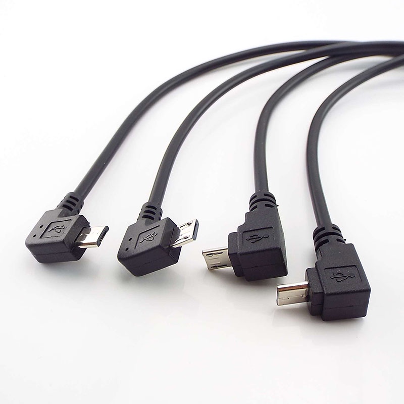 Macho Para Cabo Conector De Carga De Dados 90 Graus Cima Baixo Esquerda Direita Ângulo Micro Adaptador USB Tablet Celula