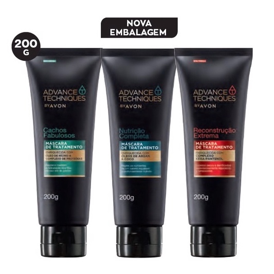 Máscara de Tratamento Advance Techniques, Nutrição completa, Reconstrução extrema, Cachos fabulosos - 200 g