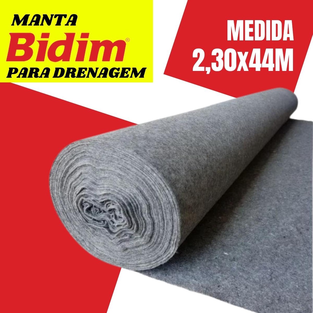 Manta Bidim Geotexil 100 M2 P/ Drenagem Amanco (drena Solo)