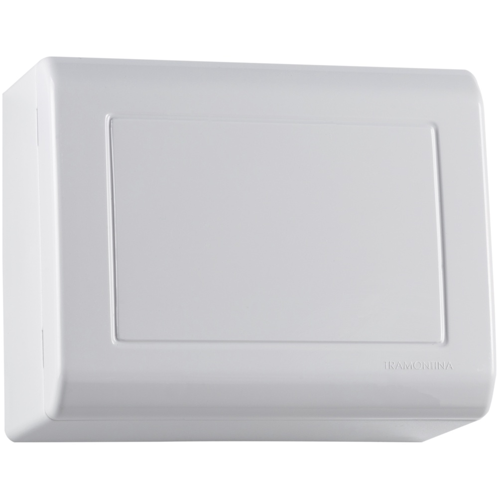 Caixa de Sobrepor Cega Tramontina LizFlex Branca em Oferta na Shopee