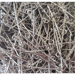 Alfinete Contra Pino Metal Prateado- 50mm- 50 unidades R$ 12,00.