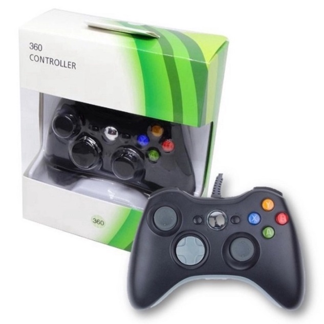 Controle Com Fio Para Xbox 360 Slim Fat E Pc Joystick Shopee Brasil