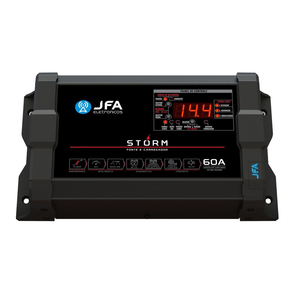 Fonte Carregador Automotivo Jfa Storm 60a Bivolt Volt/amp · foto 2