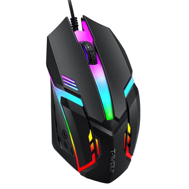 Mouse Gamer Usb 3200dpi Led Rgb Com Fio