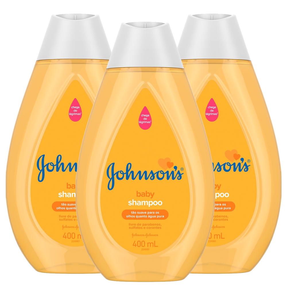 Leve 3 e Pague 2 Shampoos Johnson's Baby Gold 400ml em Oferta na Shopee