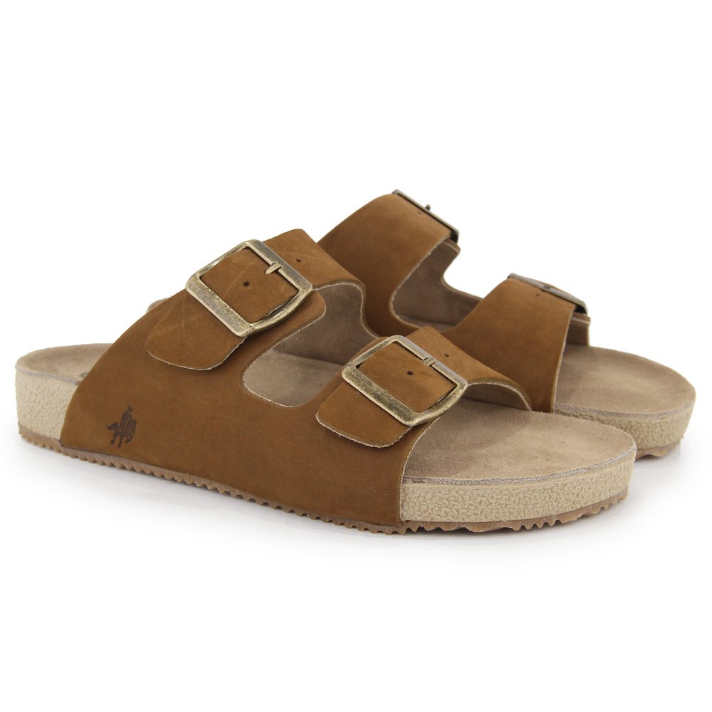 Sandália Chinelo Feminino / Masculino Birken Couro 089 Terra