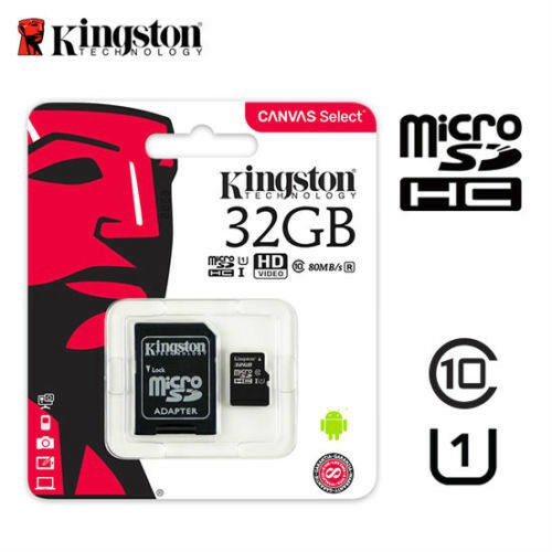 Kingston 16GB 32GB 64GB Micro SDHC 80MB/s TF Tela Selecione Cartão De Memória Classe 10