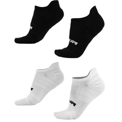 Kit 02 Pares Meia Corrida HUPI Running Pro Invisível Preto e Branco