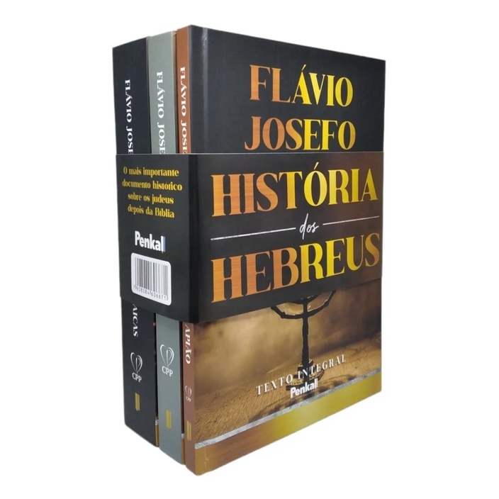 Box 3 Livros | História dos Hebreus | Brochura | Flávio Josefo | Obra Original e