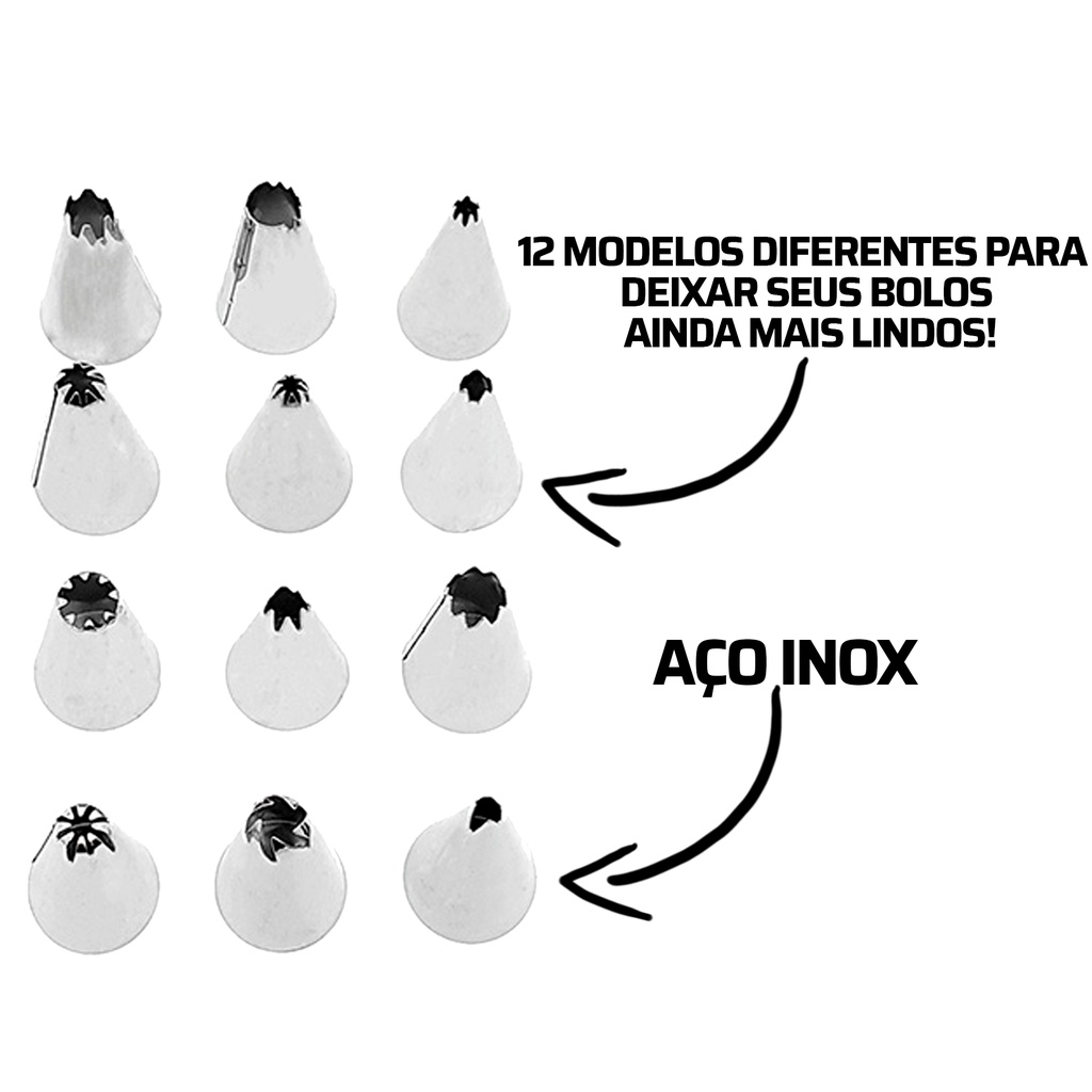 Detalhes do Kit Confeiteiro 12 Peças Kc120