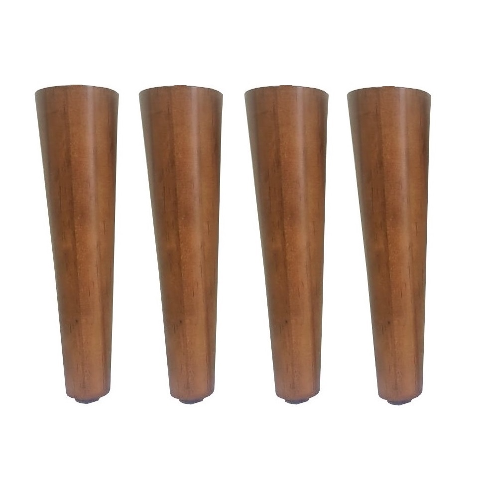 4 Pé Palito 17cm Puff Sofá Rack Poltrona Banco Sem Parafusos