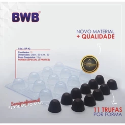 1~4 Novidade Forma Silicone SP Trufa Grande 60g Ref 42 Bwb cod 3502 (CHOCO)
