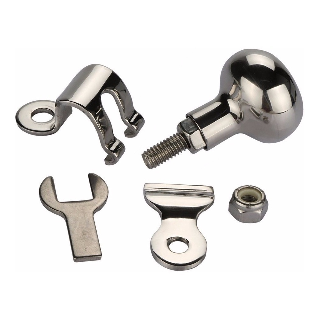 Knob Bola Adaptador Para Volante Em Aço Inox Lancha Fishing