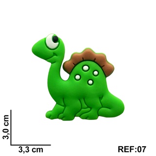 Aplique Emborrachado Kit 10 Unidades O Bom Dinossauro para Sapatos e Artesanatos REF 07