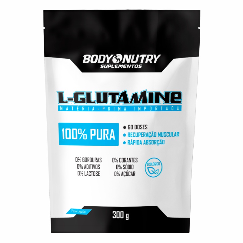 L- Glutamina 100% Pura, 300 g, Body Nutry