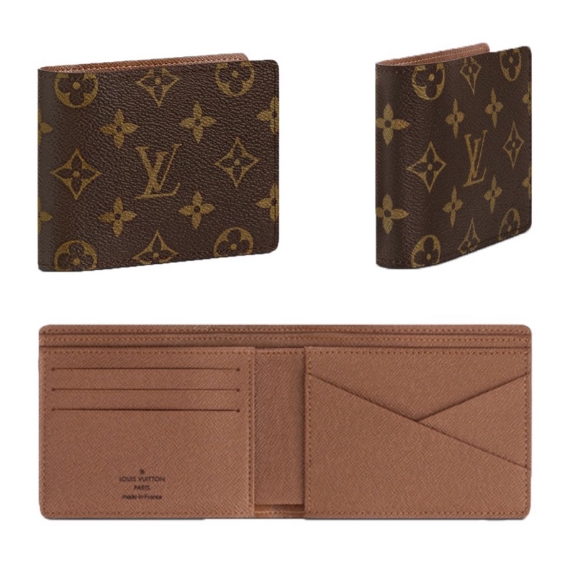 Carteira Masculina De Couro Louis Vuitton LV | Shopee Brasil