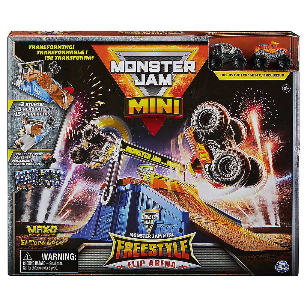 Monster Jam - Flip Arena com Mini Max-D e El Toro Loco - Hobbies & Collections