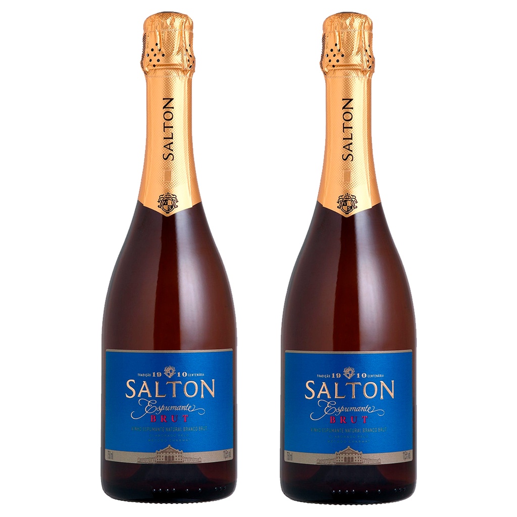 KIT 02 ESPUMANTES SALTON BRUT 750ML em Oferta na Shopee