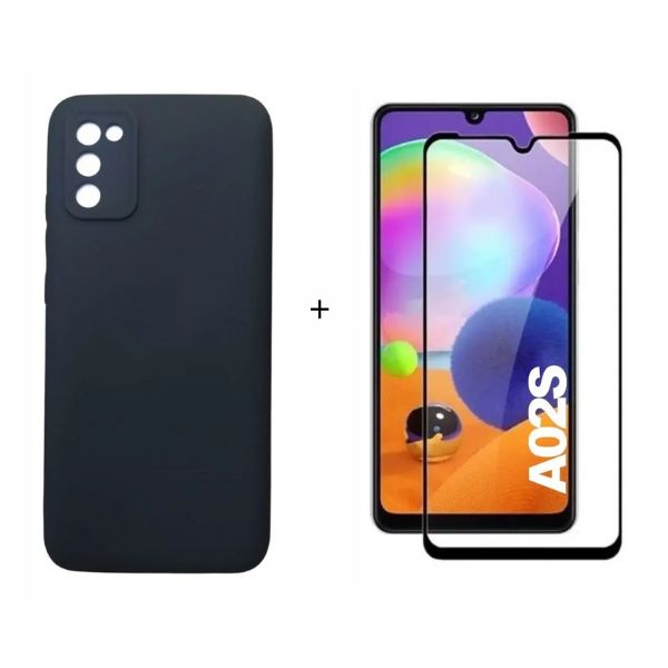 Capa Capinha Case Aveludada + Película de vidro 9D SAMSUNG GALAXY A02S em Oferta na Shopee