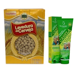 Levedura de Cerveja 2000 Comprimidos 1kg + Pomada Canela De Velho