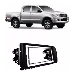 Moldura Painel 2 Din 2din Hilux 2012 2013 2014 2015 Preta