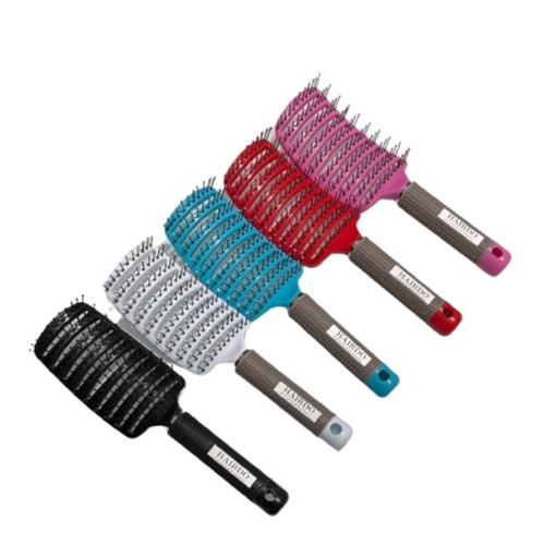 Escova Raquete Vazada Sem Cerdas – Cabo Anatômico, Leve e Resistente para Cabelos em Oferta na Shopee