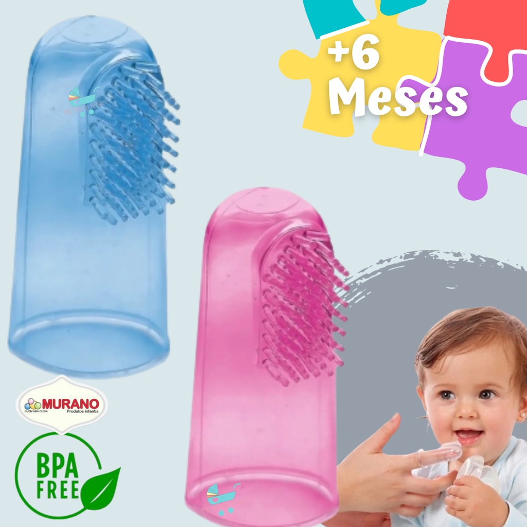 Escova de dentes para bebês e recém nascidos Massageadora De Dedo Silicone