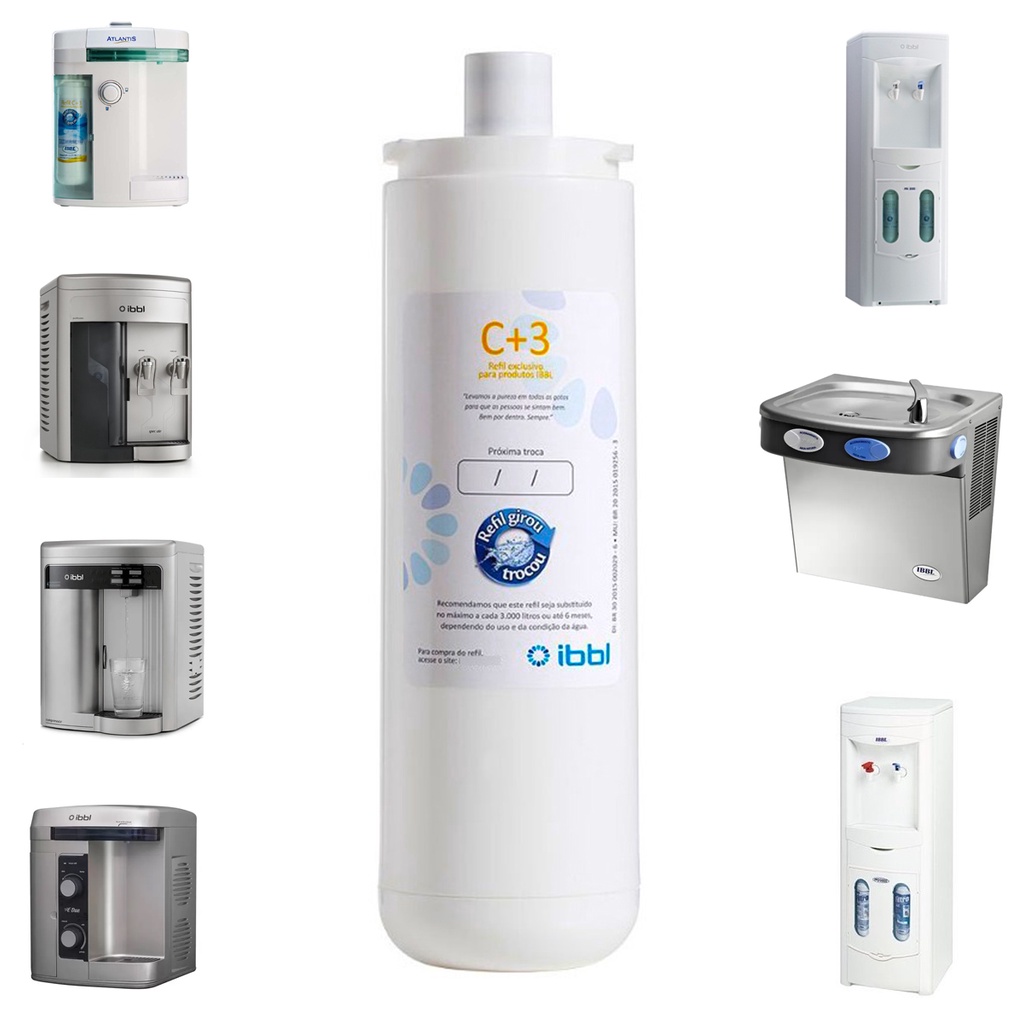 Refil C+3 Filtro IBBL Purificador De Água Due