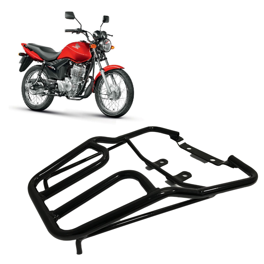 Bagageiro Honda Fan 150 2009 2010 2011 2012 2013 Preto em Oferta na Shopee