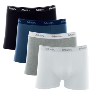 Kit Cueca Boxer Mash 4 Peças Masculina Algodão Elástico G em Oferta na Shopee