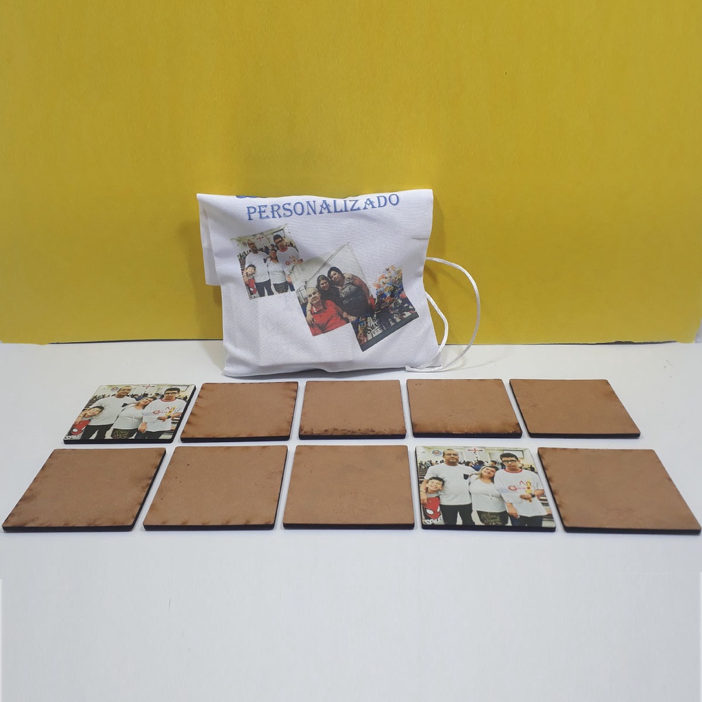 Jogo da Memória Personalizado com fotos + caixa MDF personalizada - 10 pares