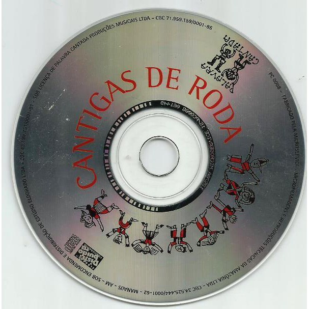 527 Mcd- CD Original - Cantigas de Roda- Infantil