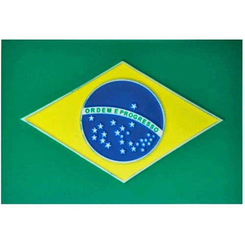 Bandeira Do Brasil Emborrachada Padrão Exército Pach