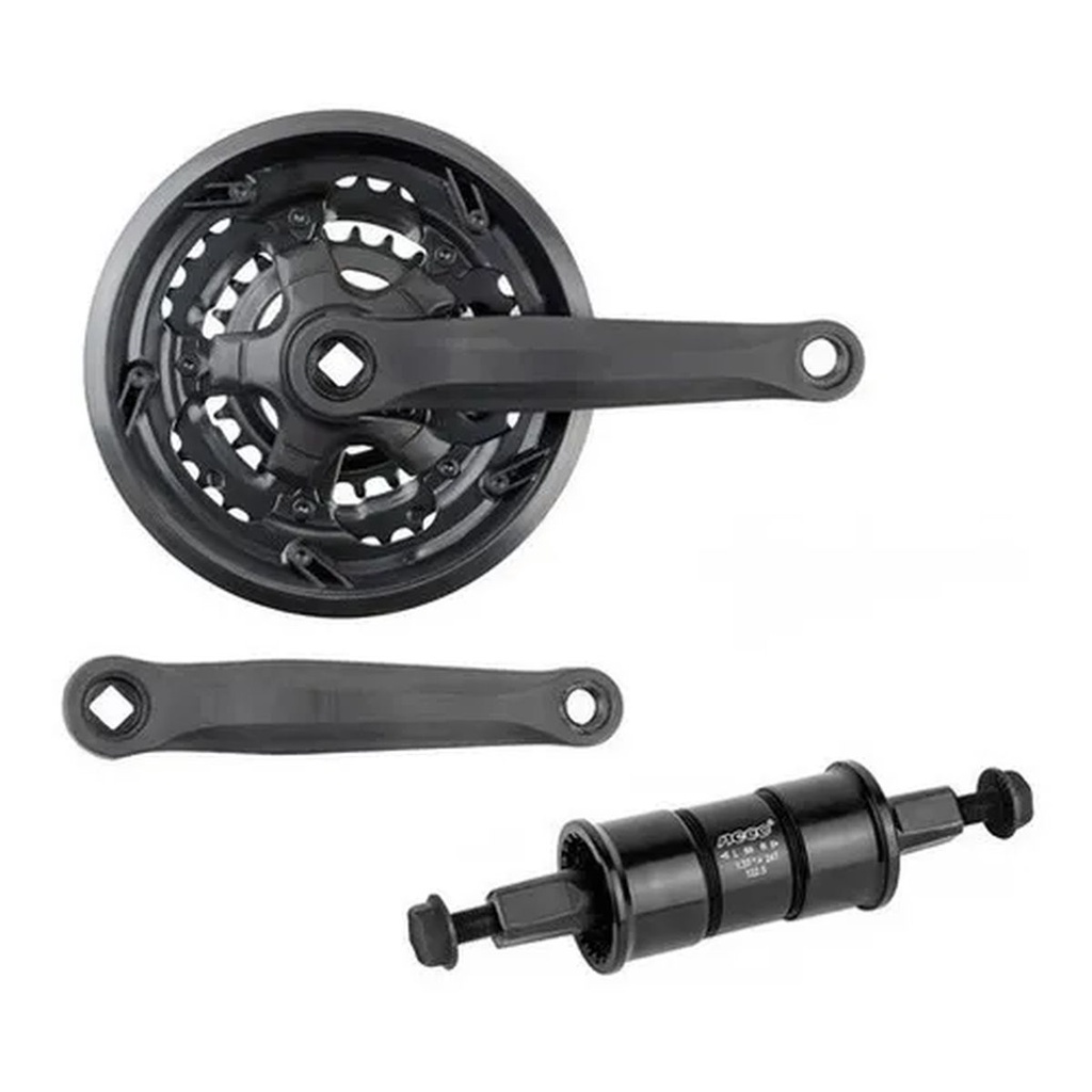 Pedivela Bike Triplo Aço Preto + Eixo Central Salva Quadro Para Bicicleta em Oferta na Shopee