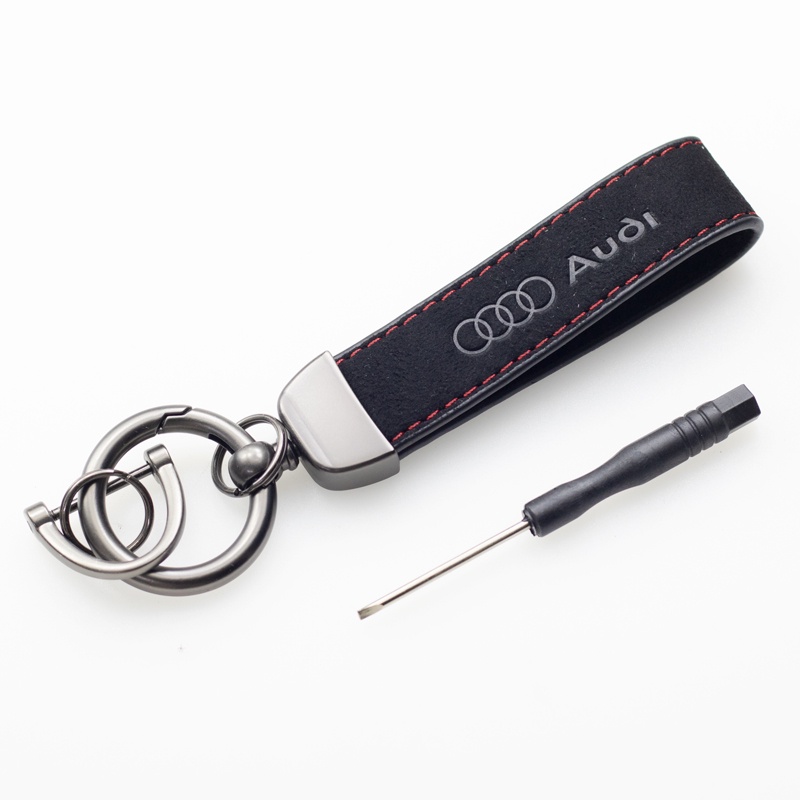 Camurça Da Liga Chave Do Carro Chaveiro Emblema Fivela Acessórios Para Audi A3 8 P A6 C5 A4 B6 B8 S4 RS4 S5 B9 S3 8 V RS3 S6 S8 S2 S7 SQ5 SQ7