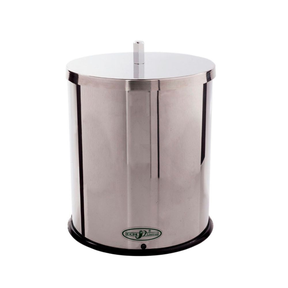 Lixeira Inox Para Banheiro Cozinha Balcao 5 Litros Com Tampa