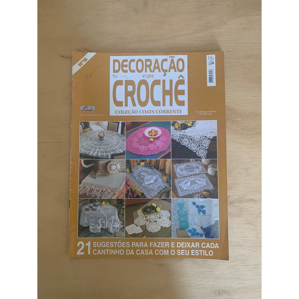 Revista Decoração em Crochê 06 Caminhos Moldes Corrente 213M