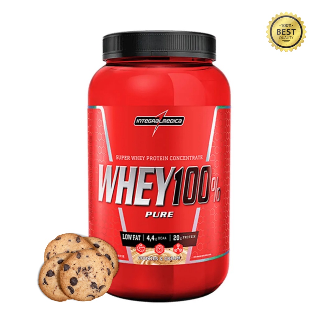 Whey 100 Cookies 907g Integralmedica Pote Shopee Brasil