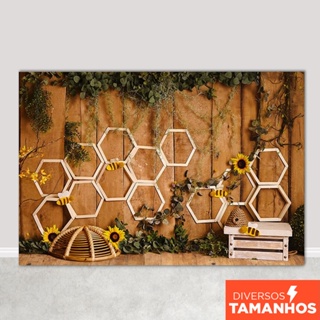 Fundo Fotográfico Dia das Crianças Cenário Jardim de Abelhas Painel Em Tecido Sublimado - FFC-788 em Oferta na Shopee