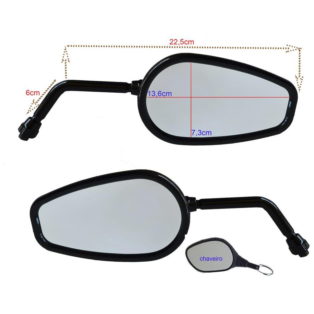 Espelho retrovisor lente convexo mod.Harley p/ Midnight Star 950