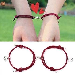 Shanmeng Sea Oath Couple Bracelet Par de Pulseiras de Par de Pulseiras de Par de Pulseiras de Prata Prata Namorada Presente Jóias de Corda Trançada