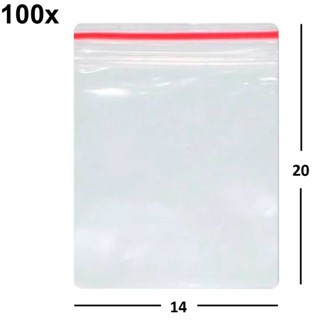 100 Saco Saquinho Fecho Zip Hermético 14x20 em Oferta na Shopee