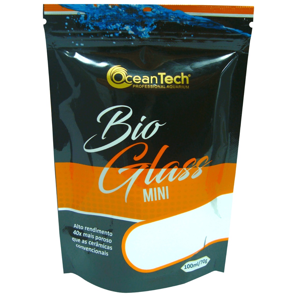 Mídia Oceantech Bio Glass Mini 100ml/70g Filtragem Biologica Aquarios